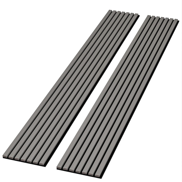 Ejoy Acoustic Slat Wood Wall Panels, 94 in x 12.6 in x 0.8 inch, 2PK ACPSC02_DarkGray - main